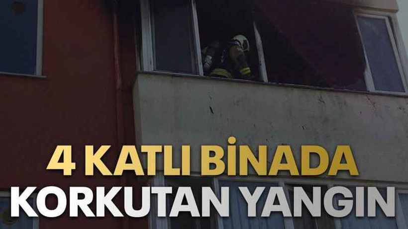 4 katlı binada korkutan yangın